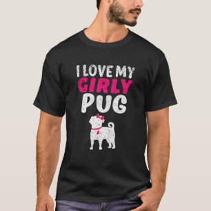 Camiseta Pug Canine Pet Girl Sexo Menino Revela Bonito