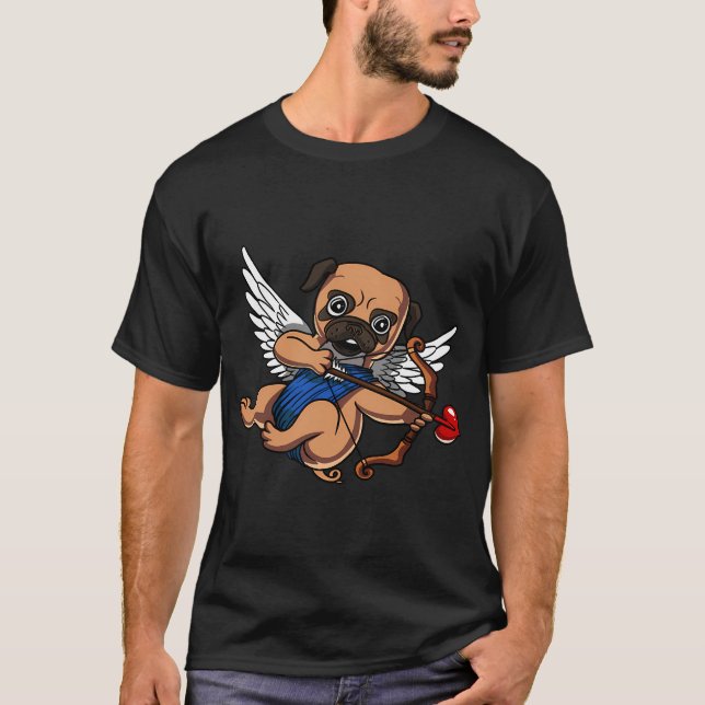 Camiseta Pug Cão Cupido (Frente)