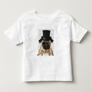 Camiseta Pug, Chapéu Formal e Chapéu