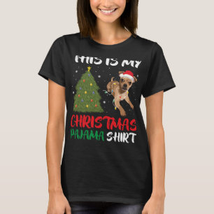 Camiseta Pug Chihuahua Mix Este É O Meu Pajama De Natal