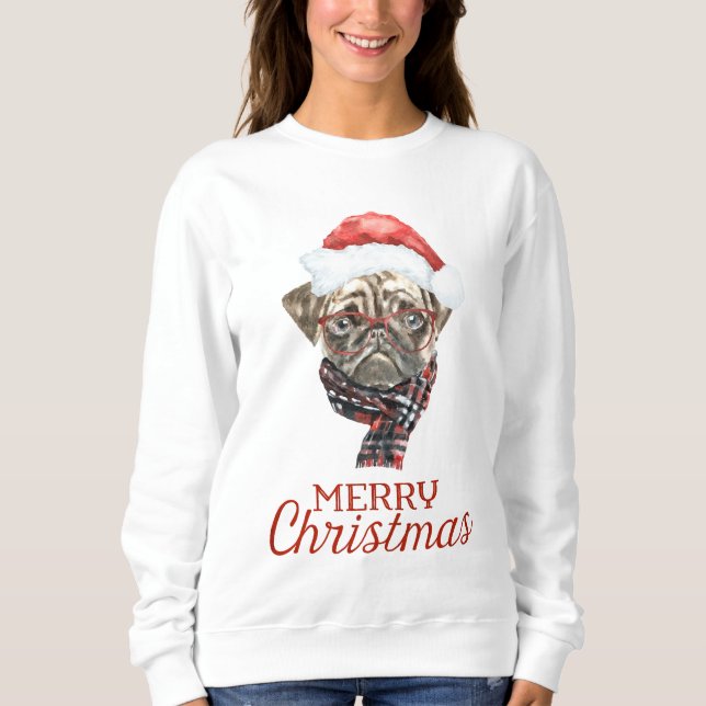 Camiseta Pug Christmas Sweet (Frente)