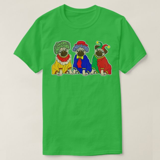 Camiseta Pug Clown, Funny Dog Lover For Men Women Kids, Pet (Frente do Design)