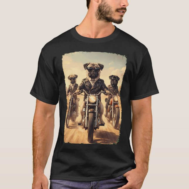 Camiseta Pug Colorido de Arte Pop (Frente)