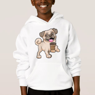 Camiseta Pug com café para ir
