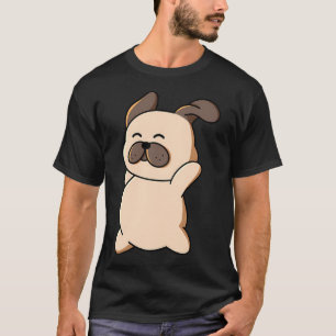 Camiseta Pug com uma Fatia de Pizza