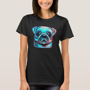 Camiseta Pug Cósmico Cachorro Adorável Cachorro Espacial