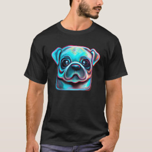 Camiseta Pug Cósmico Cachorro Adorável Cachorro Espacial