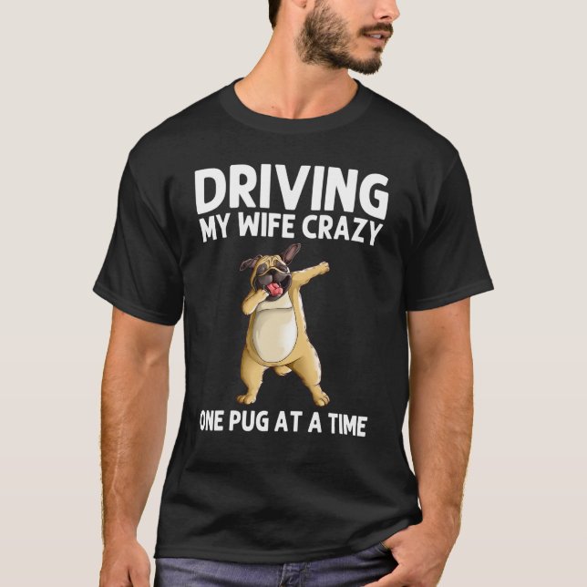 Camiseta Pug Cujo Cachorro É Pai Para Homens Cachorro Cacho (Frente)