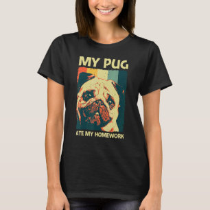 Camiseta Pug Cute Para Crianças Meninos Cão Pet Pug Breu