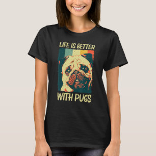 Camiseta Pug Cute Para Homens Miúdos Cachorro Pet Cachorro