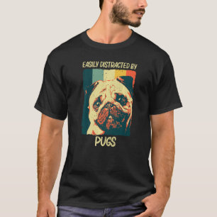 Camiseta Pug Cute Para Homens Miúdos Cachorro Pet Cachorro
