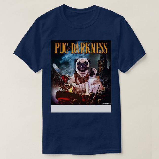 Camiseta Pug da escuridão (Frente do Design)