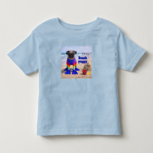 Camiseta Pug da Praia