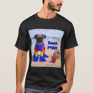 Camiseta Pug da Praia!