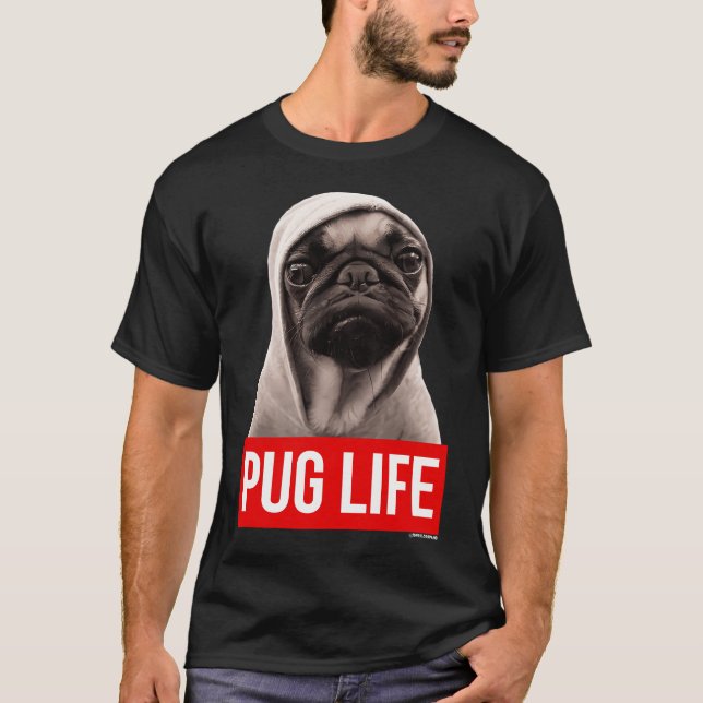 Camiseta Pug da Vida Original Pug (Frente)