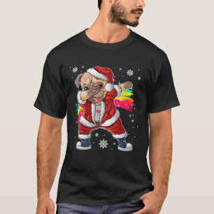 Camiseta Pug Dabbing de Natal Ideia de Pjs & Fantasia de Na