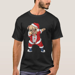 Camiseta Pug Dabbing Natal- Para Cães Crianças Meninos Meni
