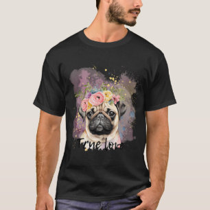 Camiseta Pug de amor verdadeiro, melhor cão amigo para aman
