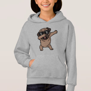 Camiseta Pug de Bom Humor com Óculos de Sol Dabbing