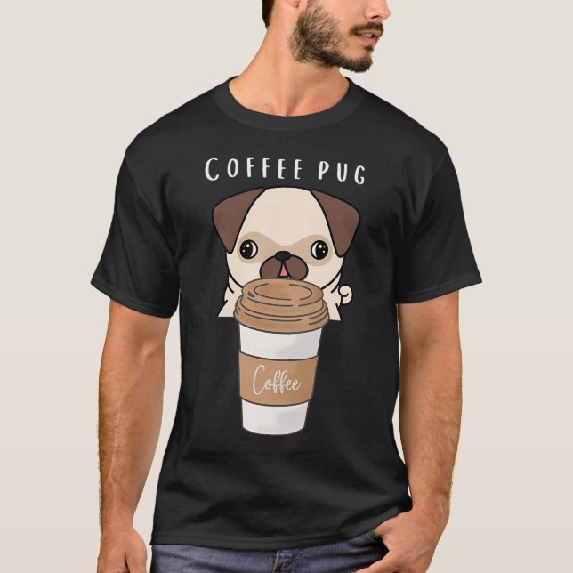 Camiseta Pug de Café (Frente)