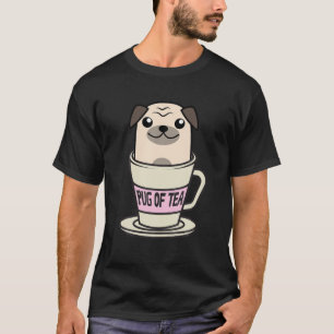 Camiseta Pug De Chá Bebidas Legal À Base De Plantas Fun