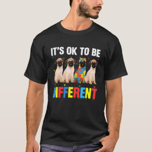 Camiseta Pug de Conscientização do Autismo para Pai de Cach