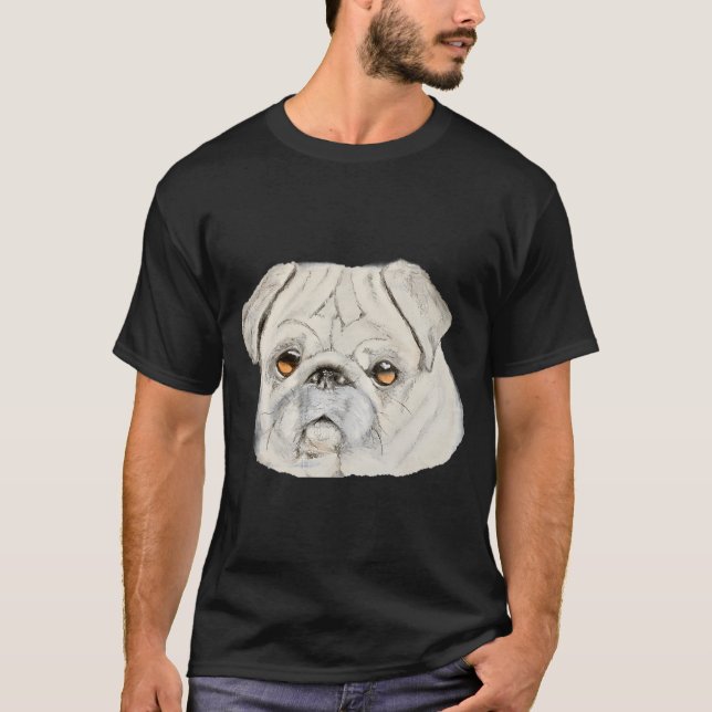 Camiseta Pug de Cristal Simples (Frente)