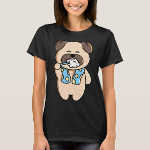 Camiseta Pug de Férias â€“ Arte Engraçada de Cachorro na Pr