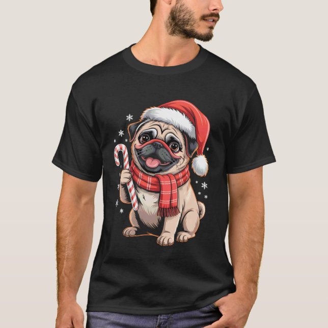 Camiseta Pug de Natal (Frente)