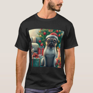 Camiseta pug de Natal