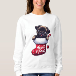Camiseta Pug de Natal "Feliz Pugmas" bonito
