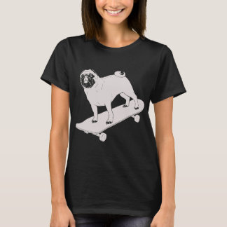 Camiseta Pug de patinação