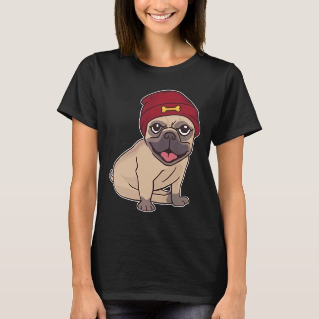 Camiseta Pug de Pelúcia 459 (Frente)