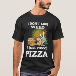 Camiseta Pug de Pizza de Maconha Não Gosta