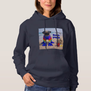 Camiseta Pug de Praia