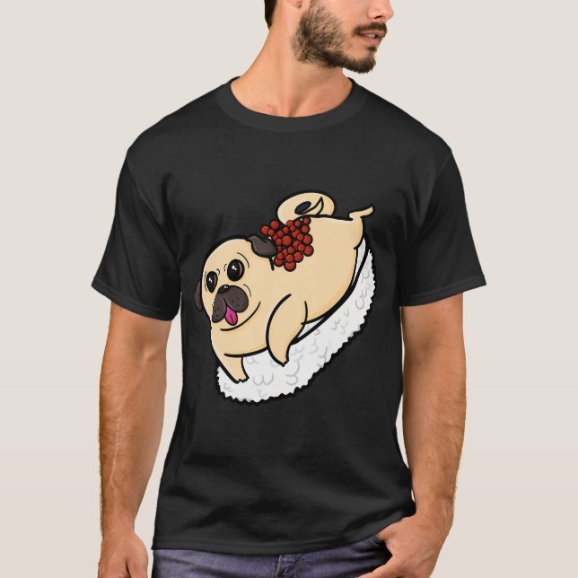 Camiseta Pug de Sushi (Frente)