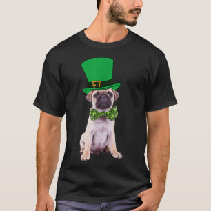 Camiseta Pug Dia de São Patrício Cachorro Costume Green Lep