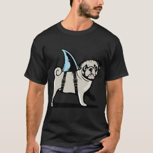 Camiseta Pug Disfarçado como um Tubarão