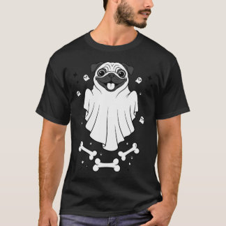 Camiseta Pug Disfarçado de Fantasma
