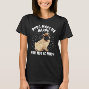 Camiseta Pug Divertido Para Homens Mulheres Cachorrinho Pet