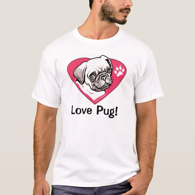 Camiseta Pug do amor (Frente)