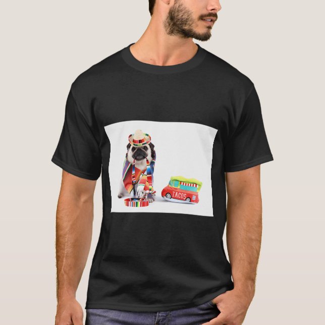 Camiseta Pug do Cinco de Maio (Frente)
