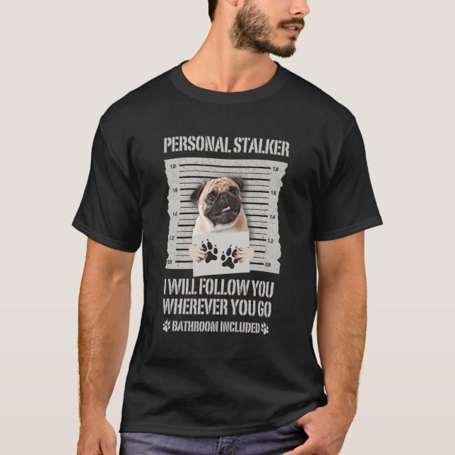 Camiseta Pug do Marcador Pessoal (Frente)