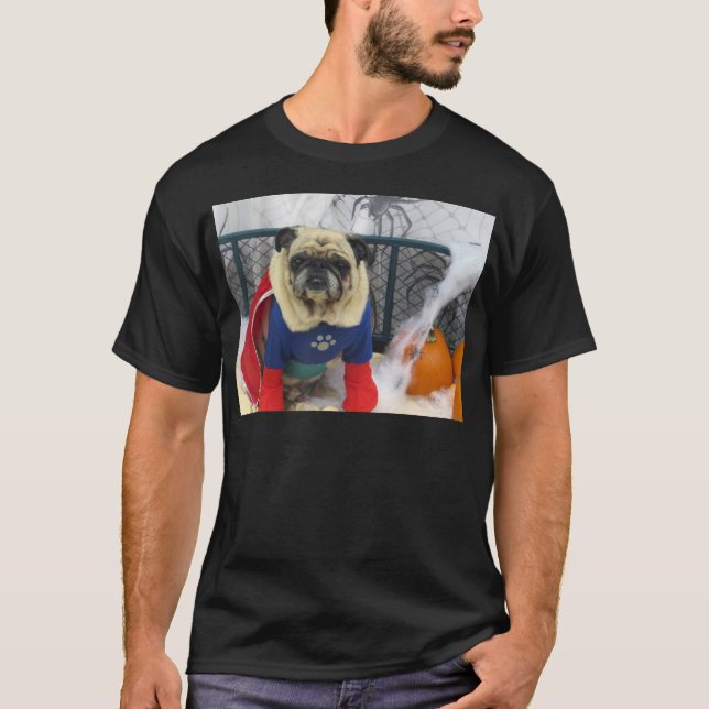Camiseta Pug do super-herói (Frente)