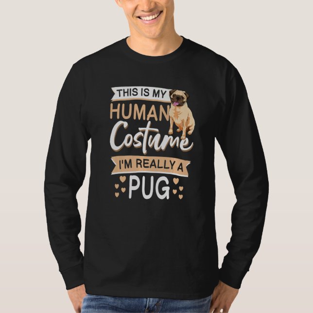 Camiseta Pug Dog Apparel For Halloween Pug Owner (Frente)