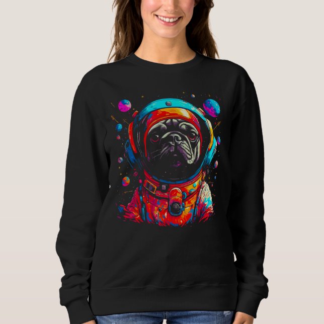 Camiseta Pug Dog  Astronaut (Frente)