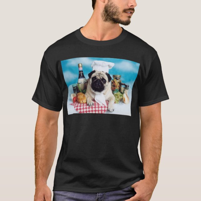 Camiseta Pug Dog Chef (Frente)