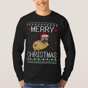 Camiseta Pug Dog Christmas Febre Doce Feliz Engraçada Pugma