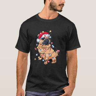 Camiseta Pug dog Christmas Lights Xmas Dog Lover
