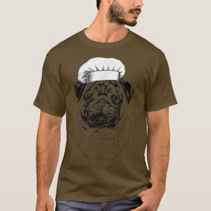 Camiseta Pug Dog Cook Chef Cozinhar Engraçado